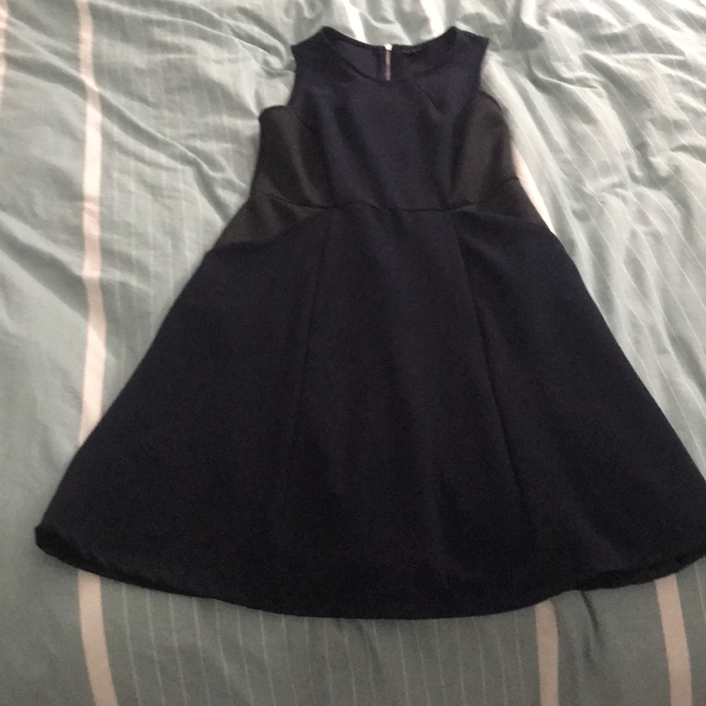 Blue and black dress